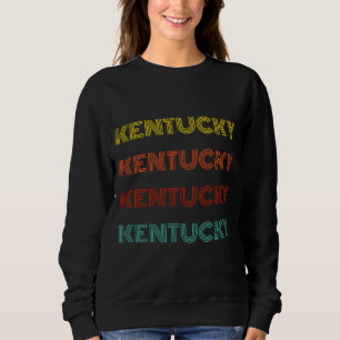 Kentucky Retro Typography American State Sweatshirt