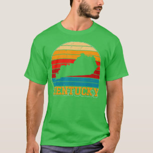Kentucky Retro Vintage Sunset US State Kentucky Si T-Shirt