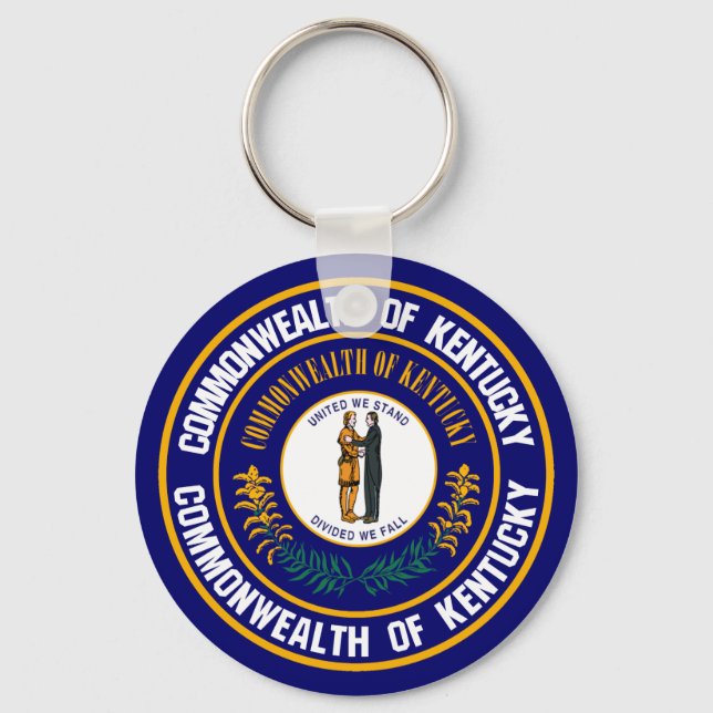 Kentucky Round Emblem Key Ring (Front)