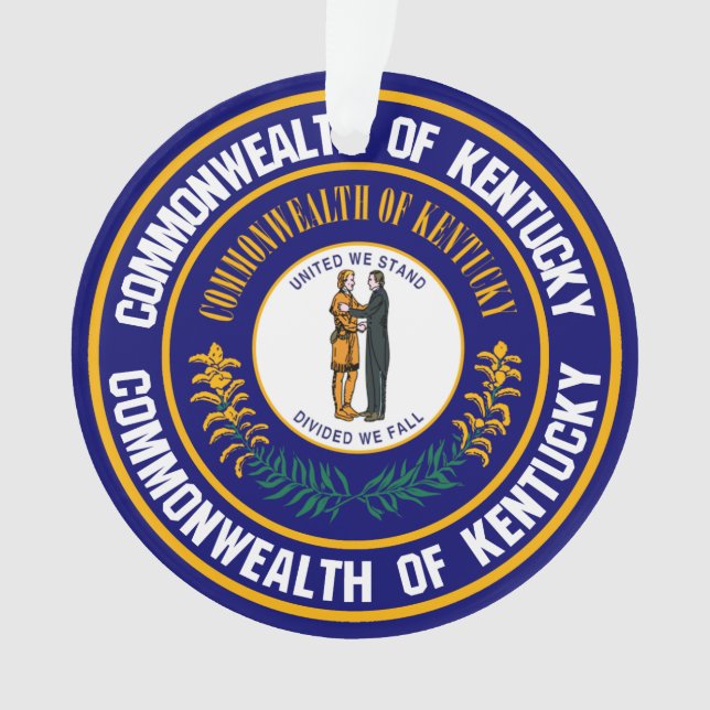 Kentucky Round Emblem Ornament (Front)