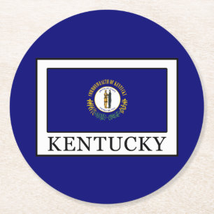 Kentucky Round Paper Coaster