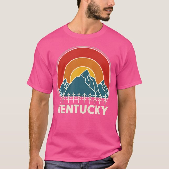 Kentucky Souvenir Hiking Mountains Sunset Vintage  T-Shirt (Front)