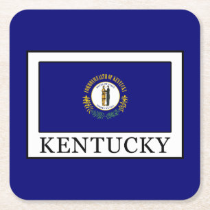 Kentucky Square Paper Coaster
