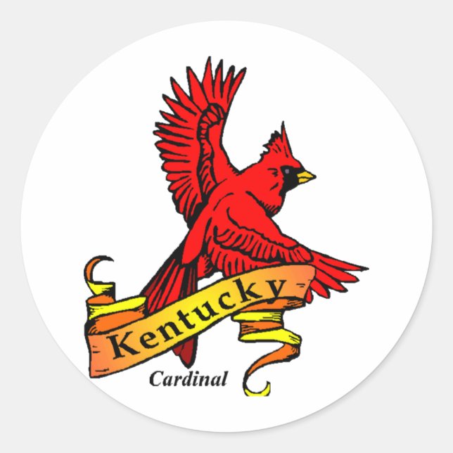 Kentucky State Bird Classic Round Sticker (Front)