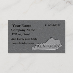 Kentucky State Business card carved stone look