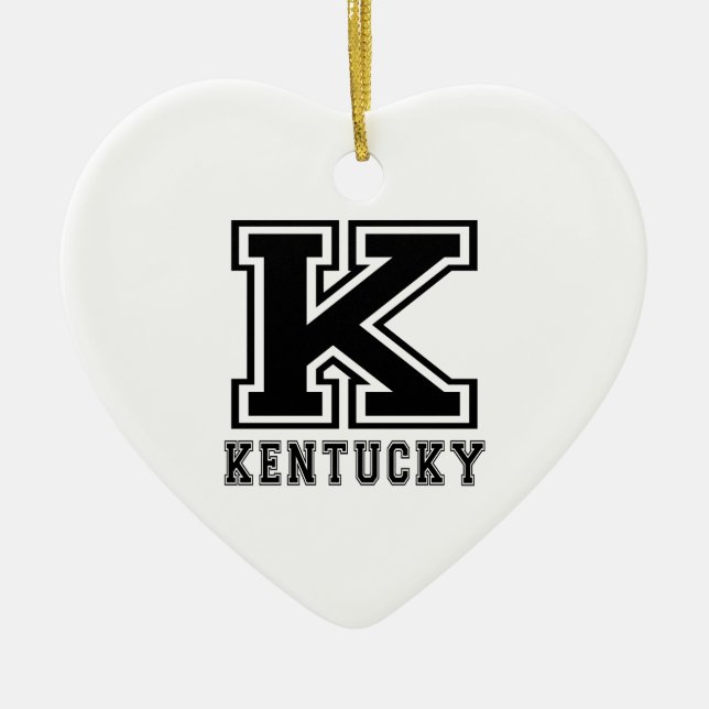 Kentucky State Designs Ceramic Tree Decoration (Front)