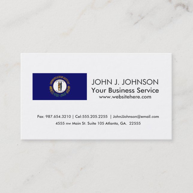 Kentucky State Flag Business Card (Front)