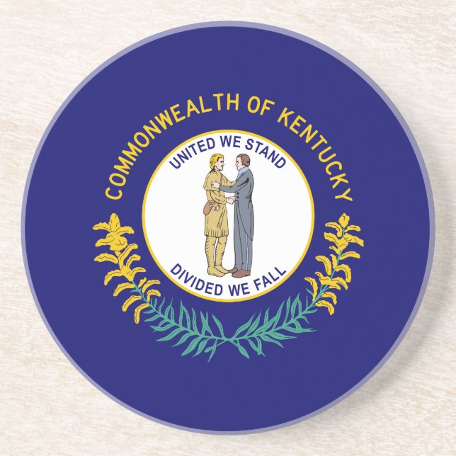 Kentucky State Flag Coaster (Front)