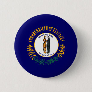 Kentucky State Flag Design 6 Cm Round Badge