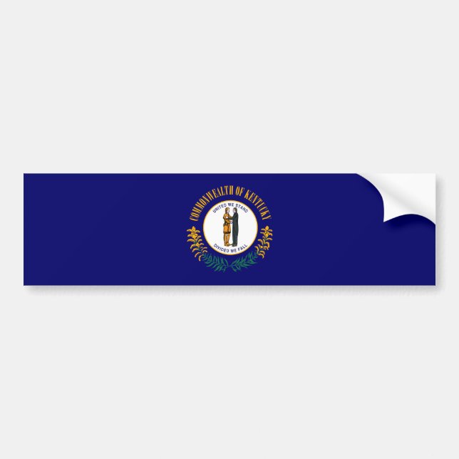Kentucky State Flag Design Bumper Sticker (Front)