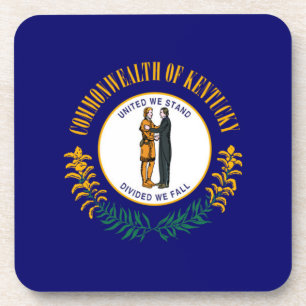 Kentucky State Flag Design Coaster
