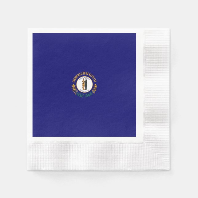Kentucky State Flag Design Napkin (Front)