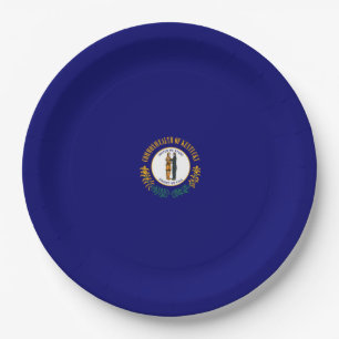 Kentucky State Flag Design Paper Plate