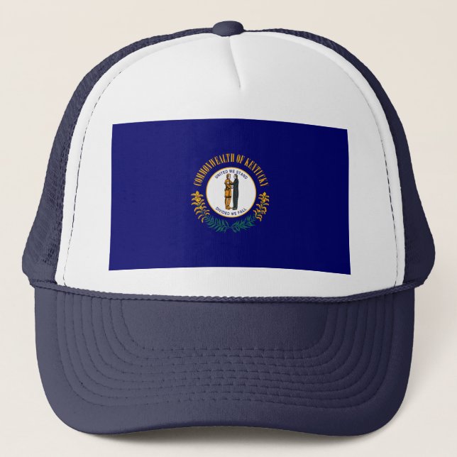 Kentucky State Flag Design Trucker Hat (Front)