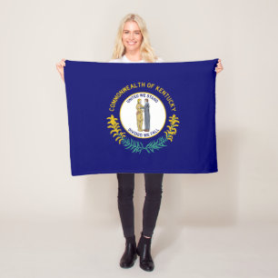 Kentucky State Flag Fleece Blanket