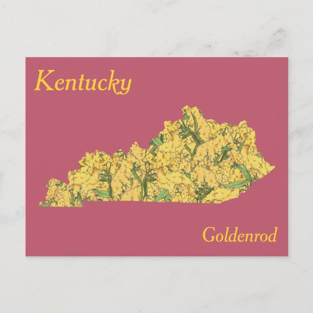 Kentucky State Flower Collage Map Postcard (Front)