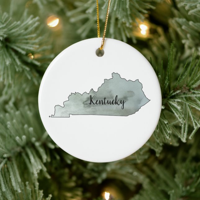 Kentucky State Illustration Ceramic Tree Decoration (Tree)