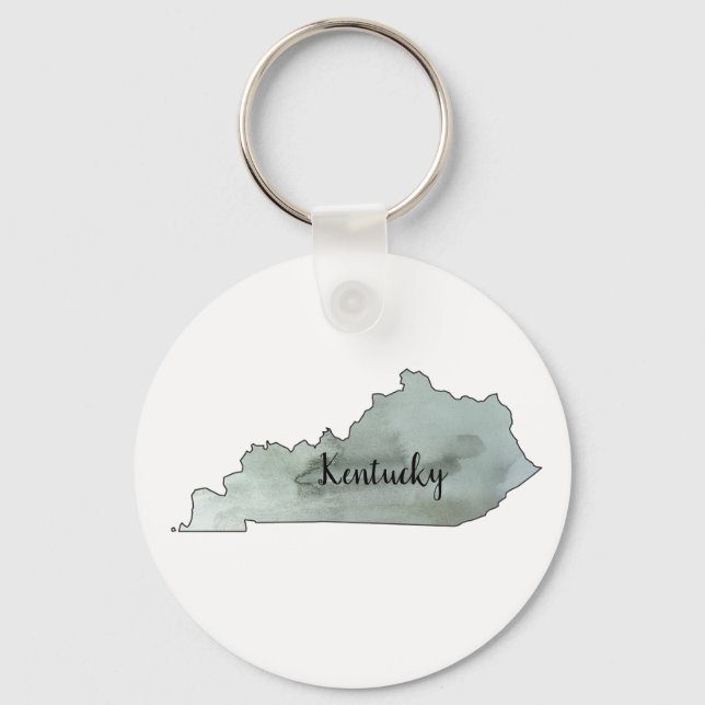 Kentucky State Illustration Key Ring (Front)