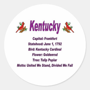 Kentucky State Info Sticker