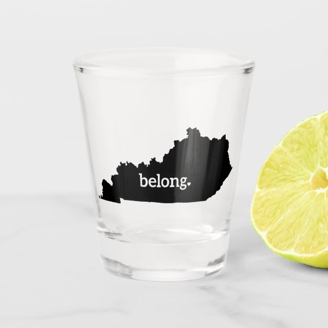 Kentucky State Map Belong Shot Glass (Front)