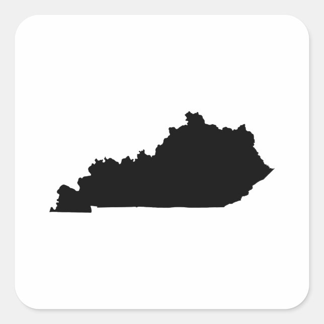 Kentucky state Outline Square Sticker (Front)