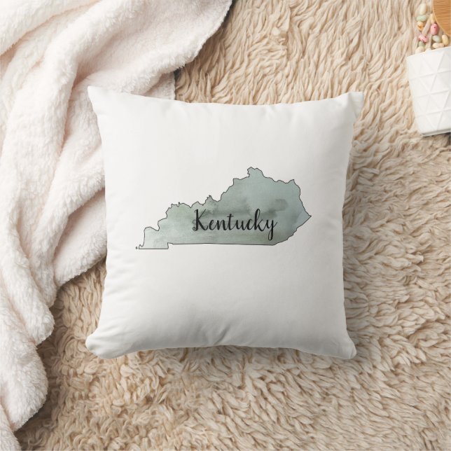 Kentucky State Outline Watercolor Painting Cushion (Blanket)
