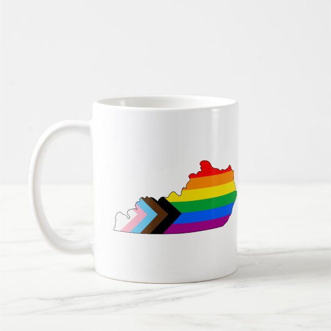 Kentucky State Pride LGBTQ Progress Pride Coffee Mug (Left)