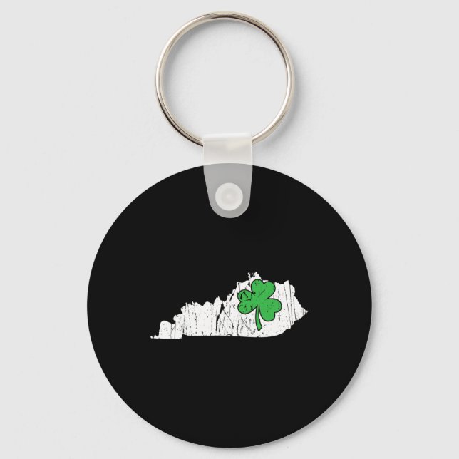Kentucky State St. Patrick's Day Kentucky Green Sh Key Ring (Front)