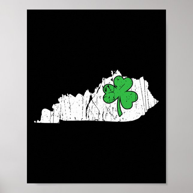 Kentucky State St. Patrick's Day Kentucky Green Sh Poster (Front)