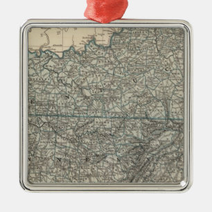 Kentucky, Tennessee 2 Metal Tree Decoration