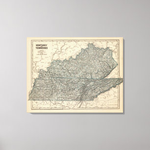 Kentucky, Tennessee 3 Canvas Print