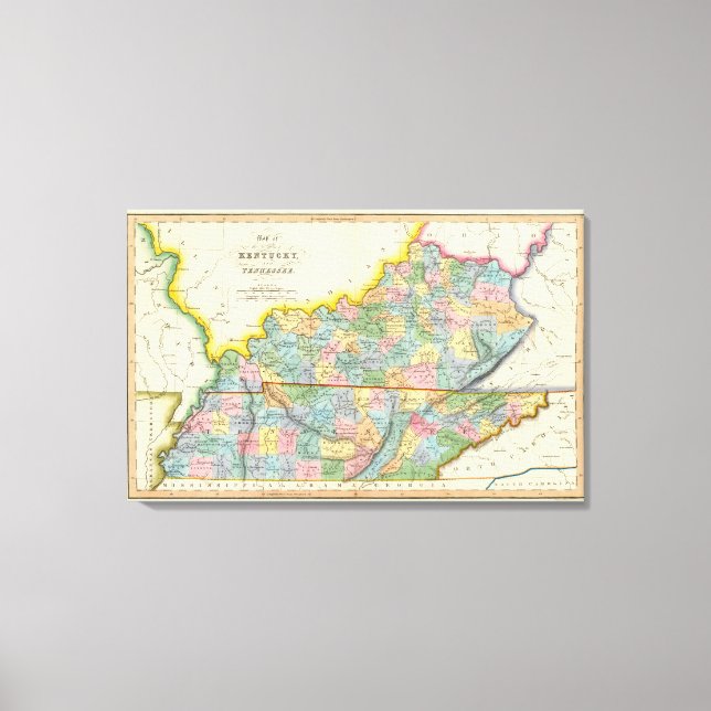 Kentucky, Tennessee 3 Canvas Print (Front)