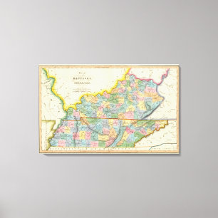 Kentucky, Tennessee 3 Canvas Print