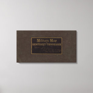 Kentucky, Tennessee military map Canvas Print