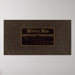 Kentucky, Tennessee military map Poster