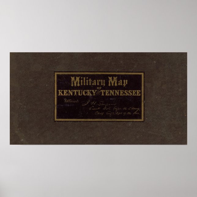Kentucky, Tennessee military map Poster (Front)