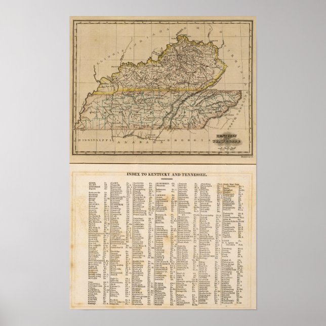 Kentucky, Tennessee Poster (Front)