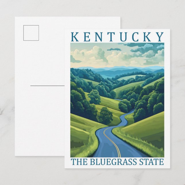 Kentucky the Bluegrass State USA Travel Place Postcard (Front/Back)