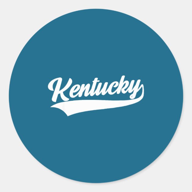 Kentucky - throwback design - classic  round sticker (Front)