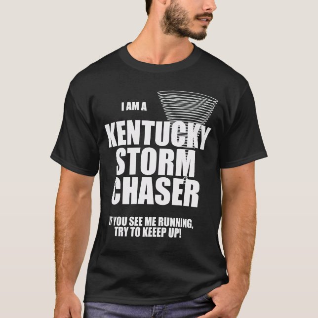 Kentucky Tornado Storm Chaser Black T-shirt (Front)
