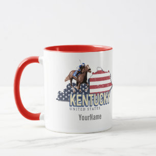 Kentucky United States Retro State Map Vintage USA Mug