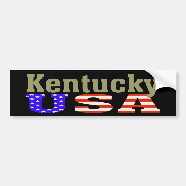 Kentucky USA! Bumper Sticker (Front)