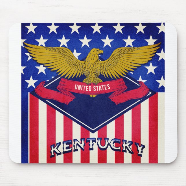 Kentucky USA Flag Mouse Mat (Front)