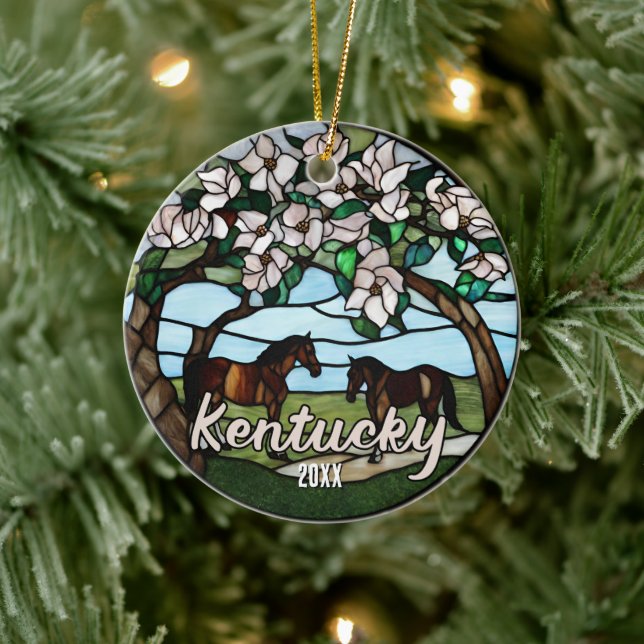 Kentucky Vacation Souvenir  Ceramic Tree Decoration (Tree)