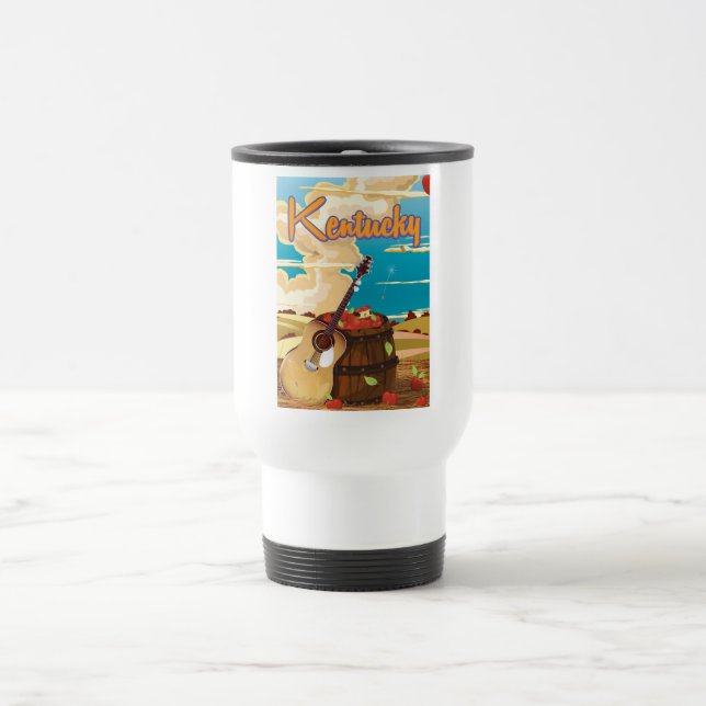 Kentucky vintage cartoon travel poster travel mug (Center)