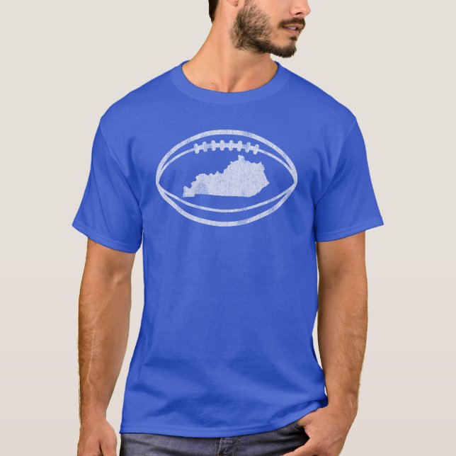 Kentucky Vintage Distressed Football  T-Shirt (Front)