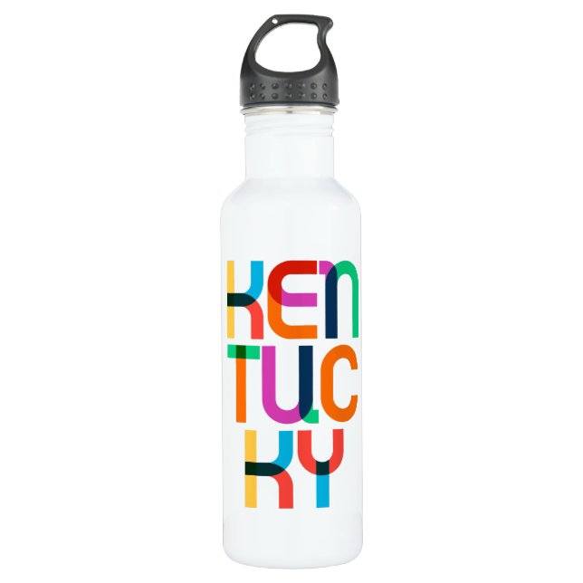 Kentucky Vintage Retro Pop Art 80s Rainbow Colours 710 Ml Water Bottle (Front)