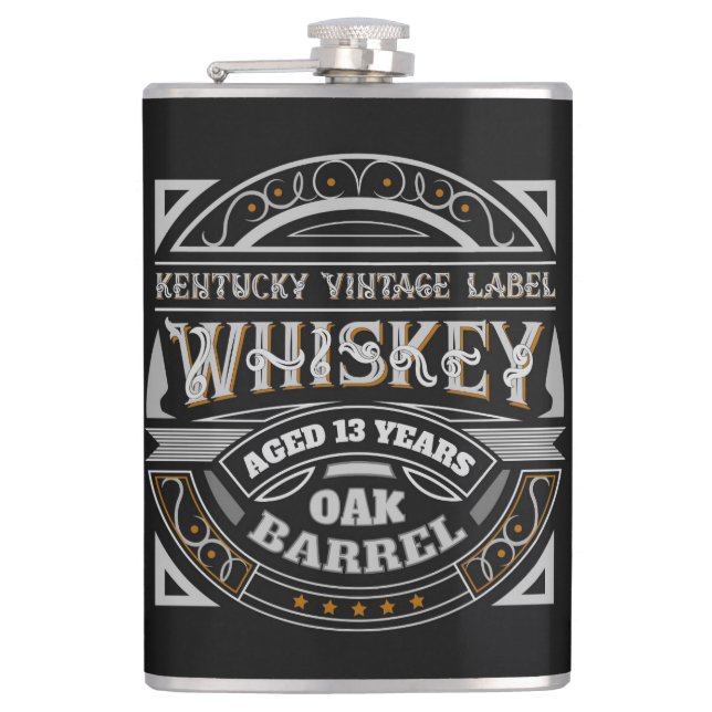 Kentucky Vintage Whiskey Hip Flask (Front)