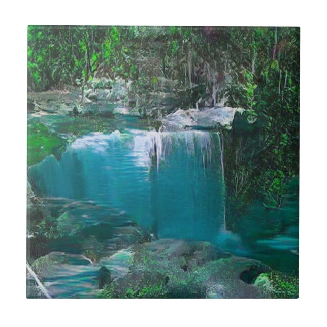 Kentucky Waterfall Ceramic Tile 4.25 x 4.25 (Front)