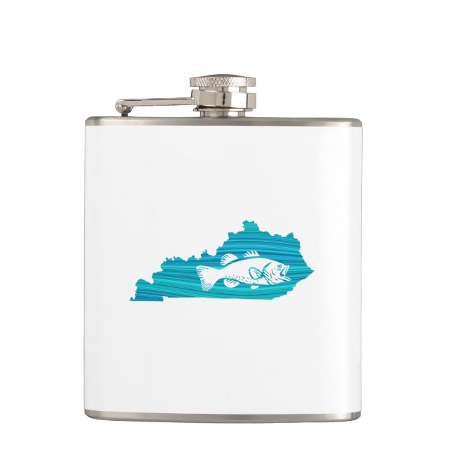 Kentucky Wave Fishing Hip Flask (Front)